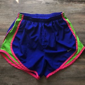 Nike DriFit Shorts size XS. Color is bright blue, pink, and green!